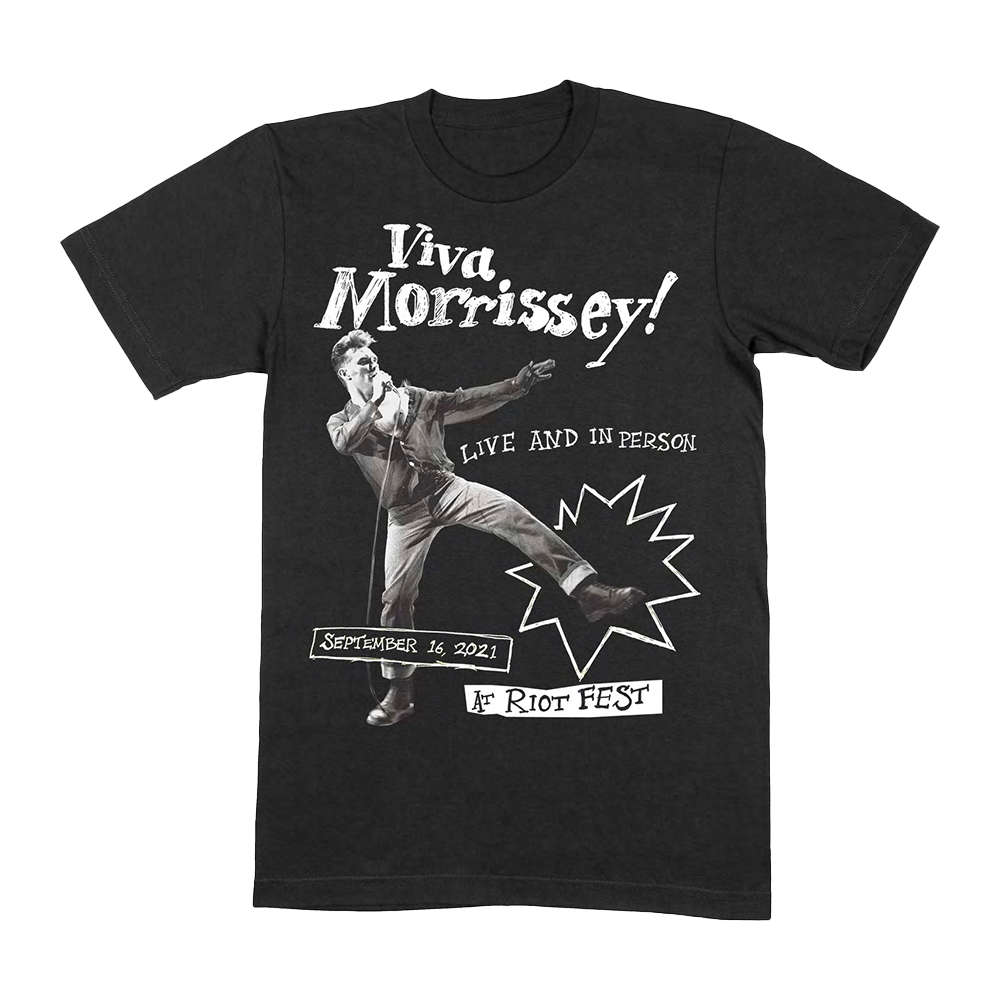 VIVA MORRISSEY (RIOT FEST) BLACK T-SHIRT | Clothing | Morrissey USD
