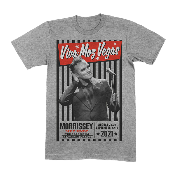 Viva Moz Vegas T Shirt Sport Grey